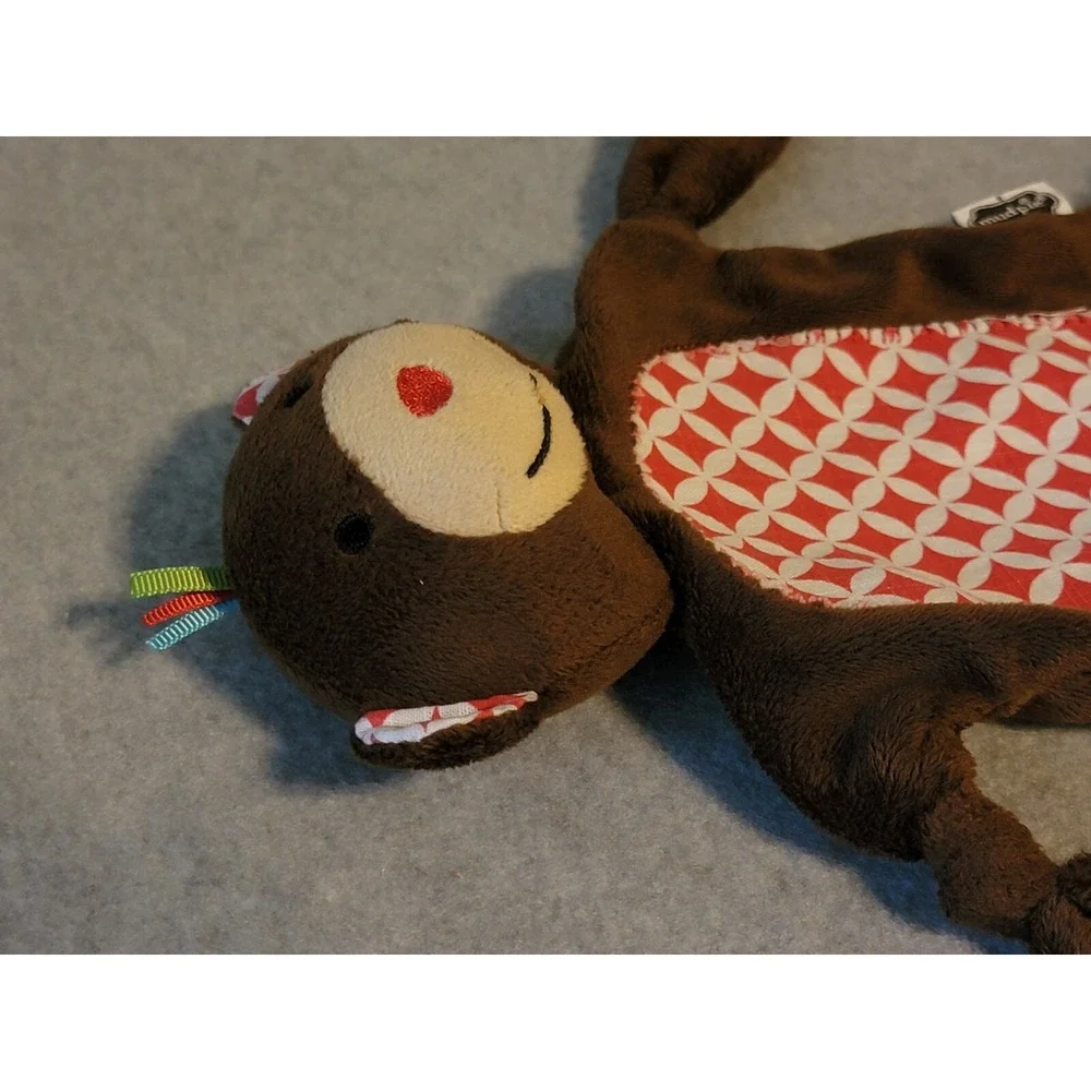 Mud Pie Monkey Lovey Plush Security Blanket 12